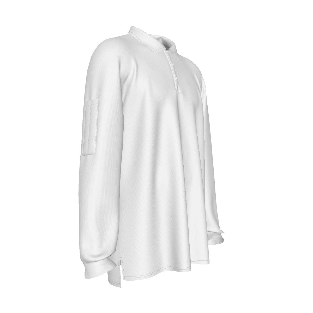 Demonstration CC Men's White Polo Long Sleeve